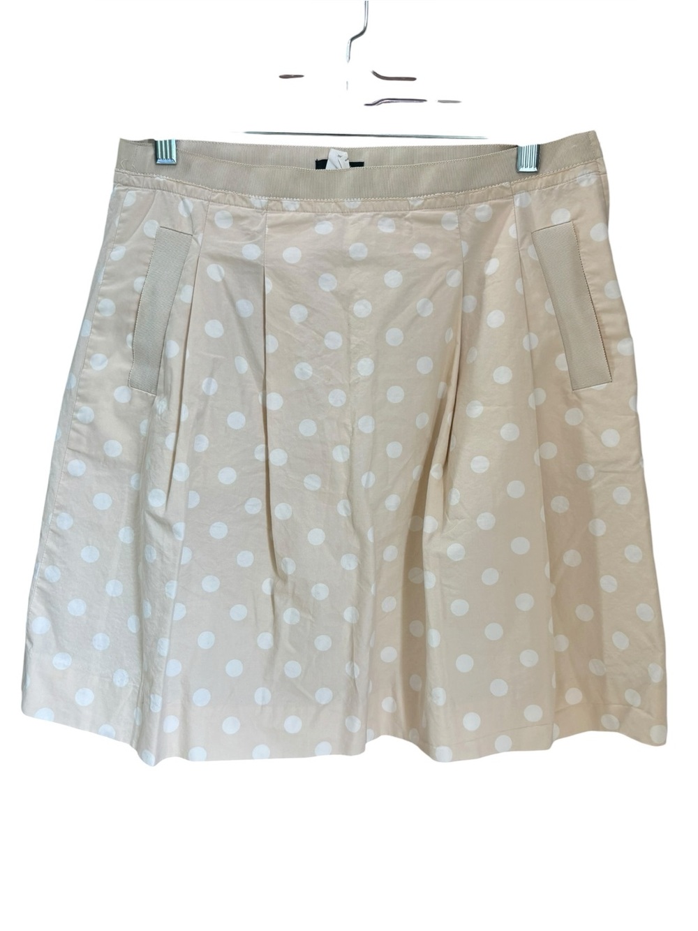 J. Crew Factory Beige Polka Dot Mini Skirt